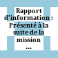 Rapport d'information : Présenté à la suite de la mission effectuée au Sénégal en mars 1996 par une délégation du /