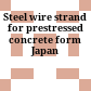 Steel wire strand for prestressed concrete form Japan