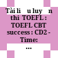 Tài liệu luyện thi  TOEFL : TOEFL CBT success : CD2 - Time: 80', Track 10  [Đĩa CD-ROM] /