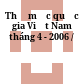 Thư mục quốc gia Việt Nam tháng 4 - 2006 /