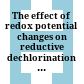 The effect of redox potential changes on reductive dechlorination of pentachlorophenol and the degradation of acetate by a mixed, methanogenic culture /