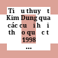 Tiểu thuyết Kim Dung qua các cuội hội thảo quốc tế 1998 & 2003 /