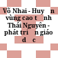 Võ Nhai - Huyện vùng cao tỉnh Thái Nguyên - phát triển giáo dục /