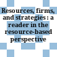 Resources, firms, and strategies : a reader in the resource-based perspective /