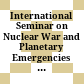 International Seminar on Nuclear War and Planetary Emergencies : 32nd session : the 32nd session of international seminars and international collaboration : "E. Majorana" Centre for Scientific Culture, Erice, Italy, 19-24 Aug 2004 /