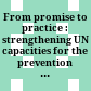 From promise to practice : strengthening UN capacities for the prevention of violent conflict /