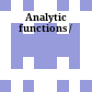 Analytic functions /