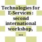 Technologies for E-Services : second international workshop, TES 2001, Rome, Italy, September 14-15, 2001 : proceedings /