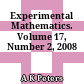 Experimental Mathematics. Volume 17, Number 2, 2008