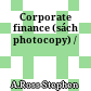 Corporate finance (sách photocopy) /
