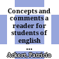 Concepts and comments a reader for students of english as a second language