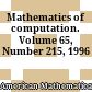 Mathematics of computation. Volume 65, Number 215, 1996