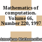Mathematics of computation. Volume 66, Number 220, 1997