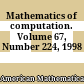 Mathematics of computation. Volume 67, Number 224, 1998