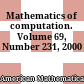 Mathematics of computation. Volume 69, Number 231, 2000