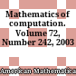 Mathematics of computation. Volume 72, Number 242, 2003