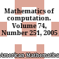 Mathematics of computation. Volume 74, Number 251, 2005