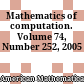 Mathematics of computation. Volume 74, Number 252, 2005