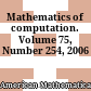 Mathematics of computation. Volume 75, Number 254, 2006