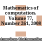 Mathematics of computation. Volume 77, Number 261, 2008
