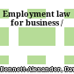 Employment law for business /