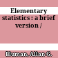 Elementary statistics : a brief version /