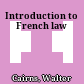 Introduction to French law