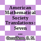 American Mathematical Society Translations : Seven Papers on Algebra .