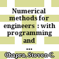Numerical methods for engineers  : with programming and software applications [Đĩa mềm] /