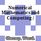 Numerical Mathematics and Computing /