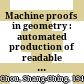 Machine proofs in geometry : automated production of readable proofs for geometry theorems.Vol.VI /
