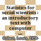 Statistics for social scientists : an introductory text with computer programs in basic /