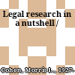 Legal research in a nutshell /