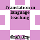 Translation in language teaching