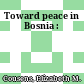 Toward peace in Bosnia :