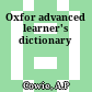 Oxfor advanced learner's dictionary