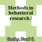 Methods in behavioral research /