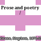 Prose and poetry /