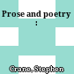 Prose and poetry :