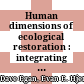 Human dimensions of ecological restoration : integrating science, nature, and culture /
