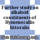 Further study on alkaloid constituents of Hymenocallis littoralis /