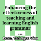 Enhancing the effectiveness of teaching and learning English grammar to grade 11 at Tram Chim High School through games B.A Thesis. Major: English Pedagogy. Degree: Bachelor of Art