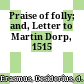 Praise of folly; and, Letter to Martin Dorp, 1515