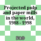 Projected pulp and paper mills in the world, 1988 - 1998