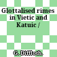 Glottalised rimes in Vietic and Katuic /