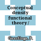 Conceptual density functional theory /