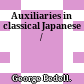 Auxiliaries in classical Japanese /