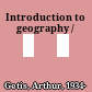 Introduction to geography /