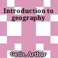 Introduction to geography