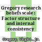 Gregory research beliefs scale : Factor structure and internal consistency /
